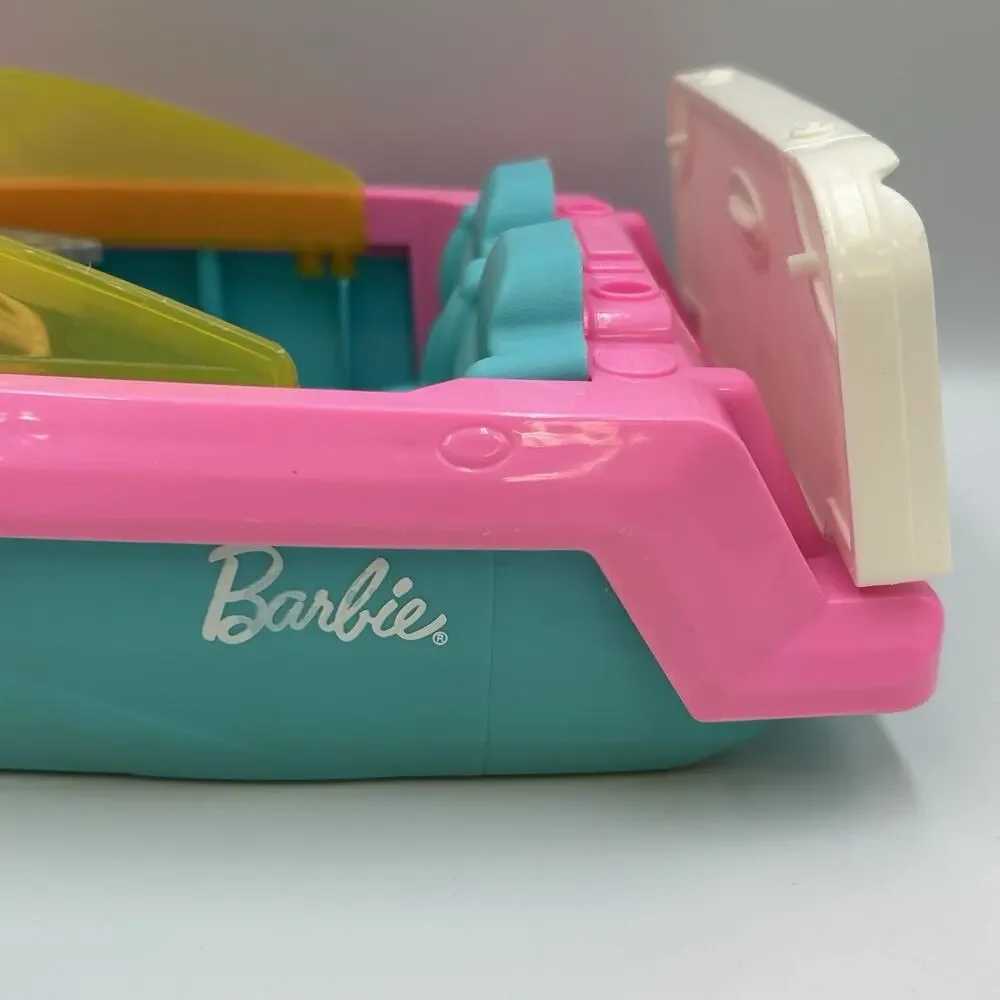 Mattel Barbie Doll Speedboat - Pink & Blue Toy Boat Beach Pool Summer Kids Girls